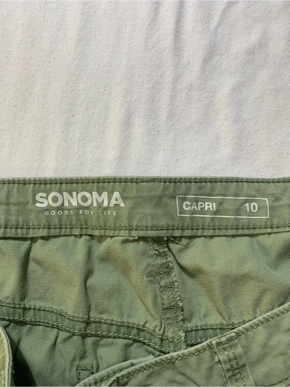 SONOMA Olive Utility Capri Pants